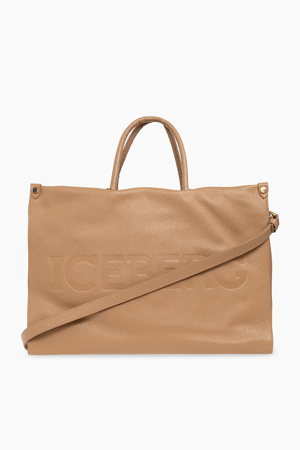 Leather shopper bag