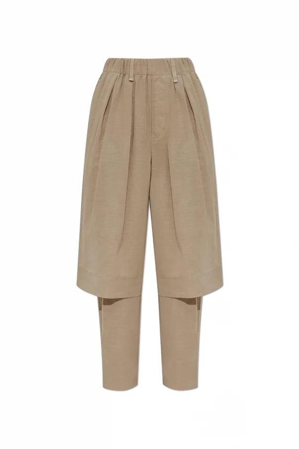 BLACK Pleated trousers