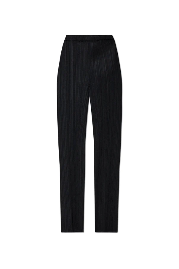 BROWN Pleated trousers