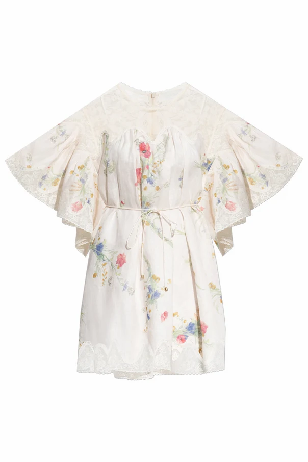 CREME Oversize-Kleid mit Blumenmuster