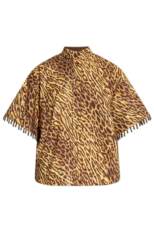 BEIGE Hemd mit dekorativen Perlen