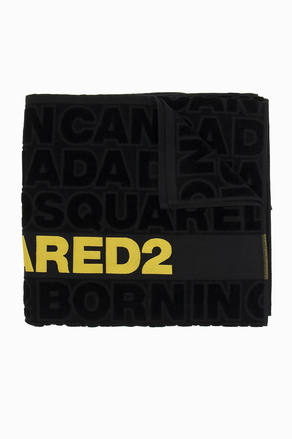 BLACK Bath towel with logo
