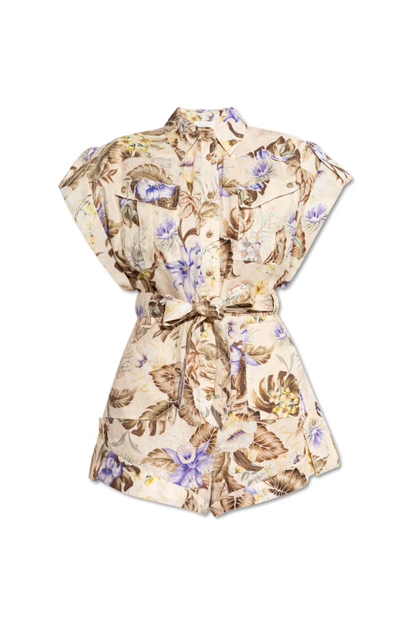 MEHRFARBIG Overall mit Blumenmuster