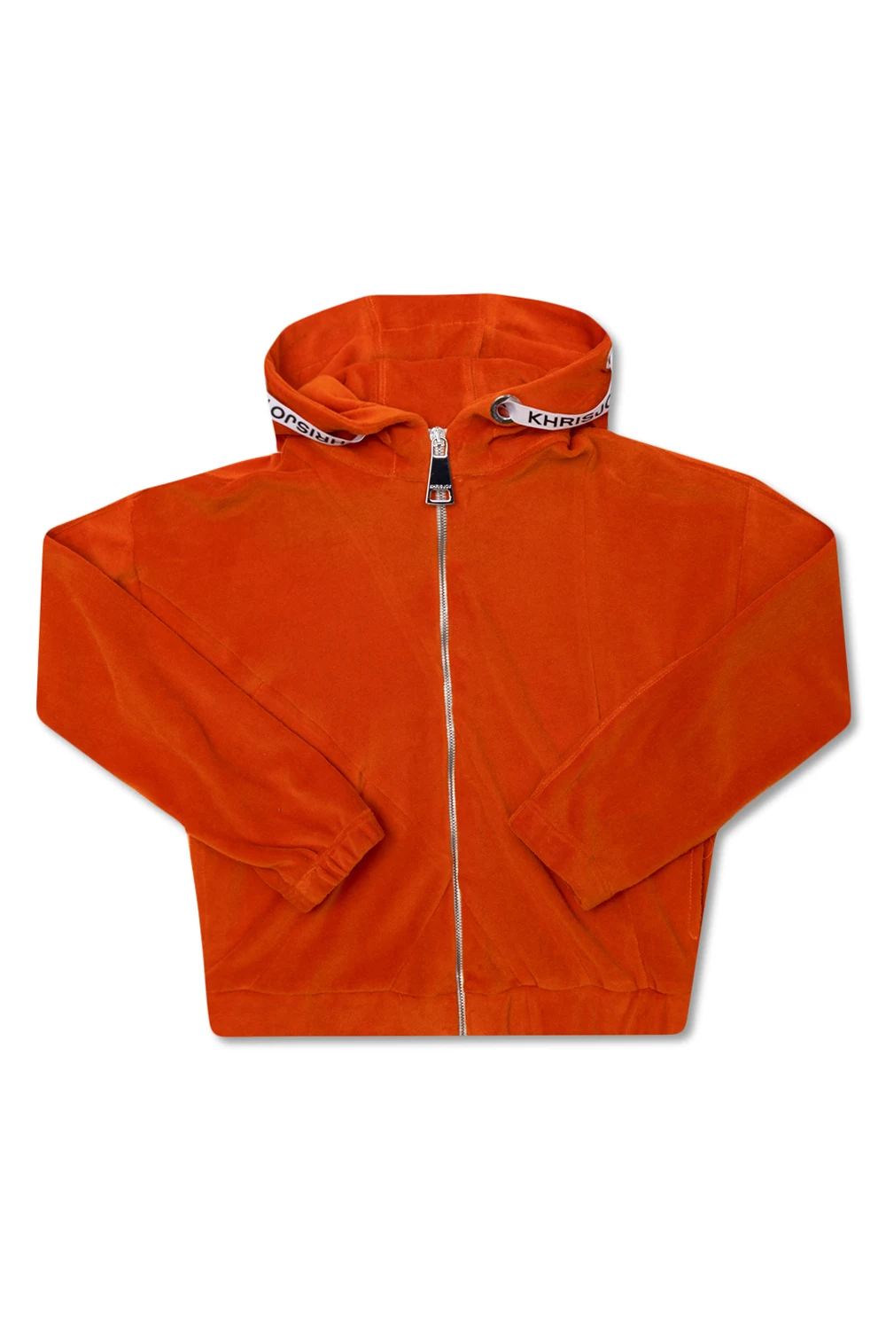 Welurowa bluza z kapturem