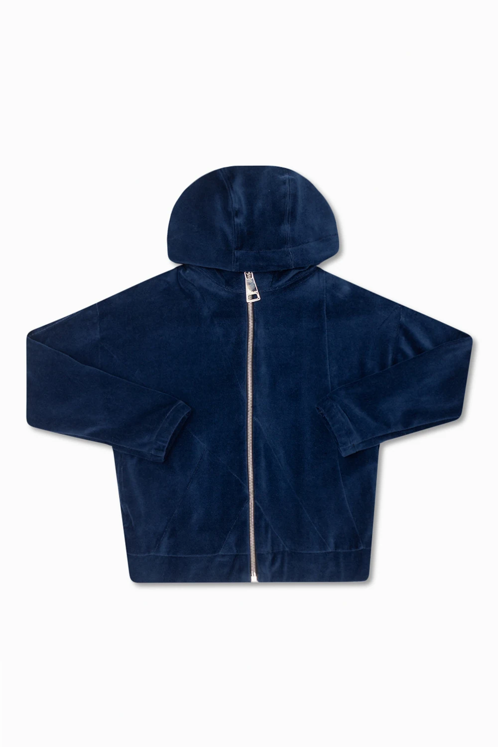 Welurowa bluza z kapturem