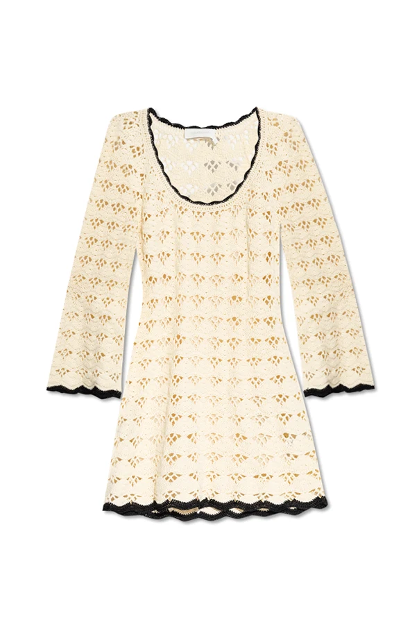 CREME Kleid mit Rundhalsausschnitt