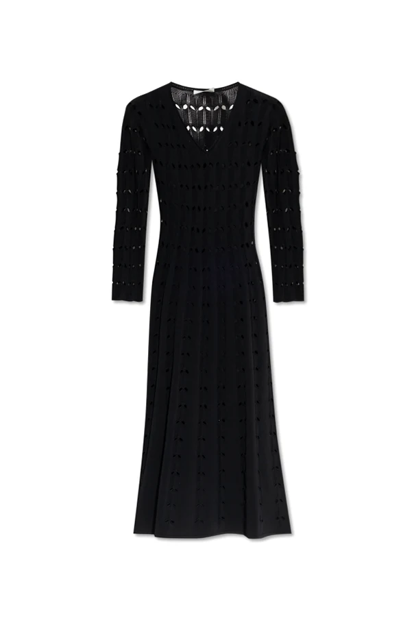 SCHWARZ Kleid mit langen Ärmeln