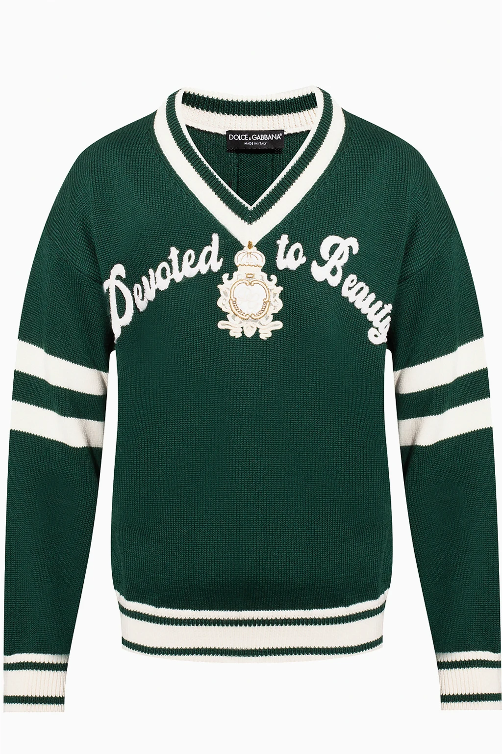 GREEN Logo-appliquéd sweater