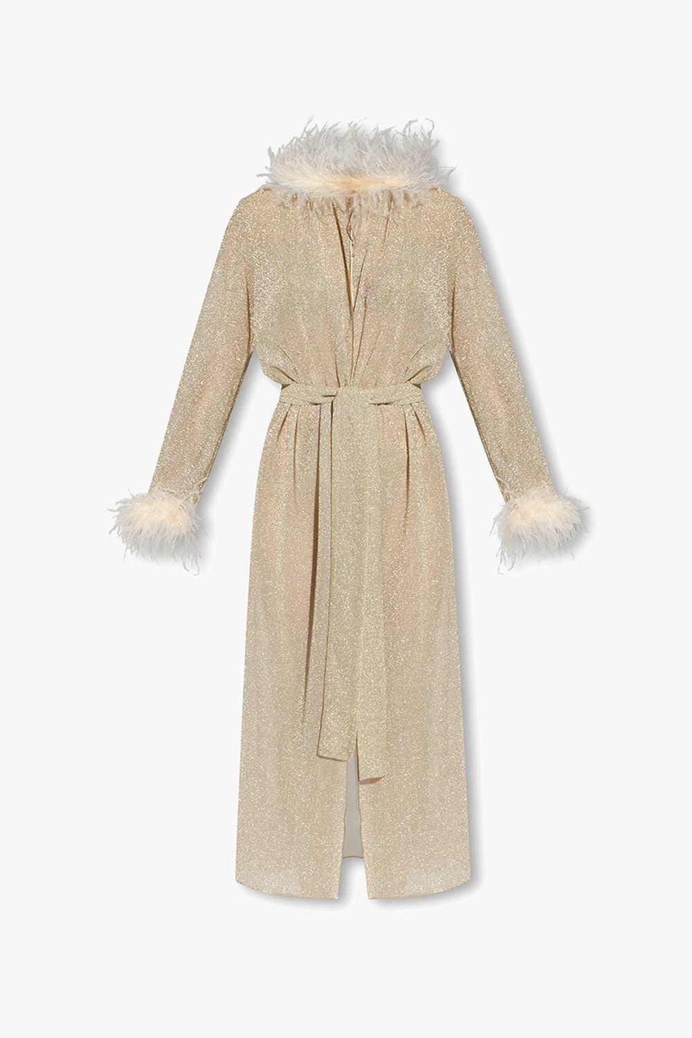 Coat with ostrich feathers