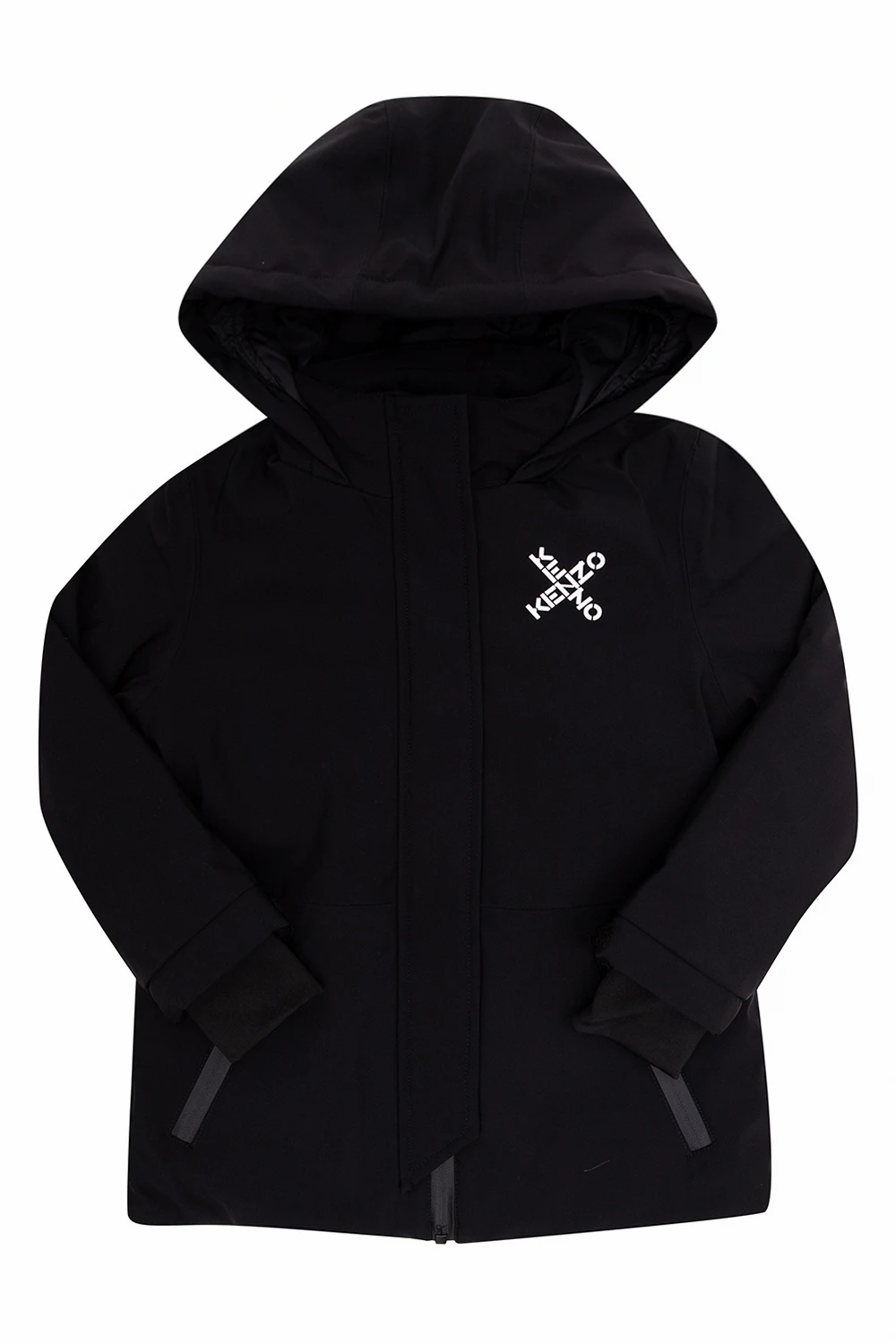 BLACK Insulated jacket with logo