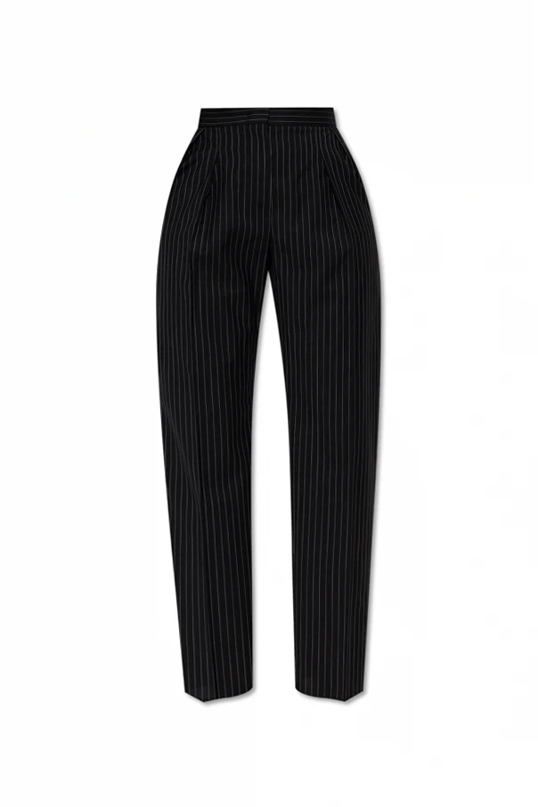 BLACK Wool trousers `Sesamo`
