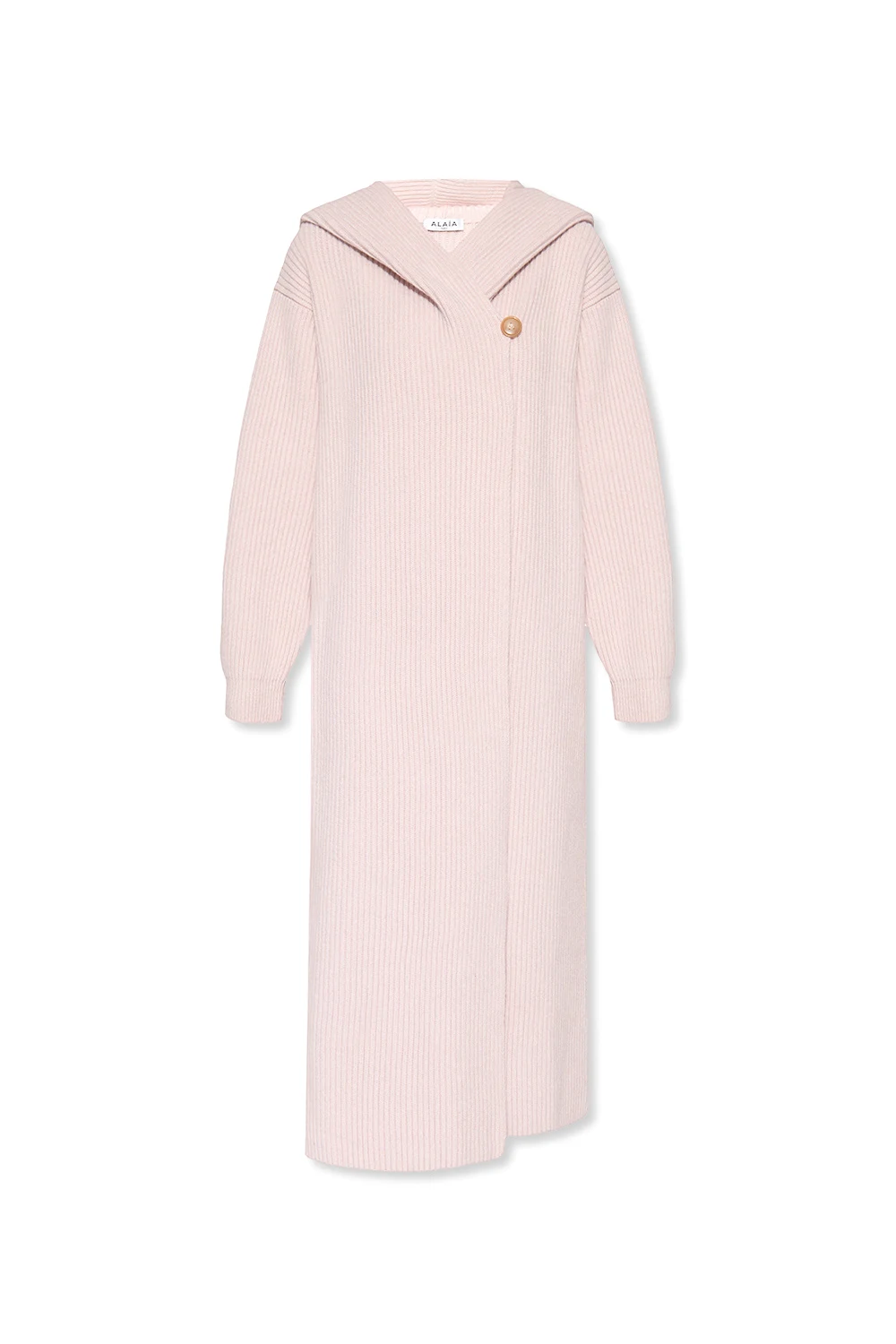 Hooded wool cardigan