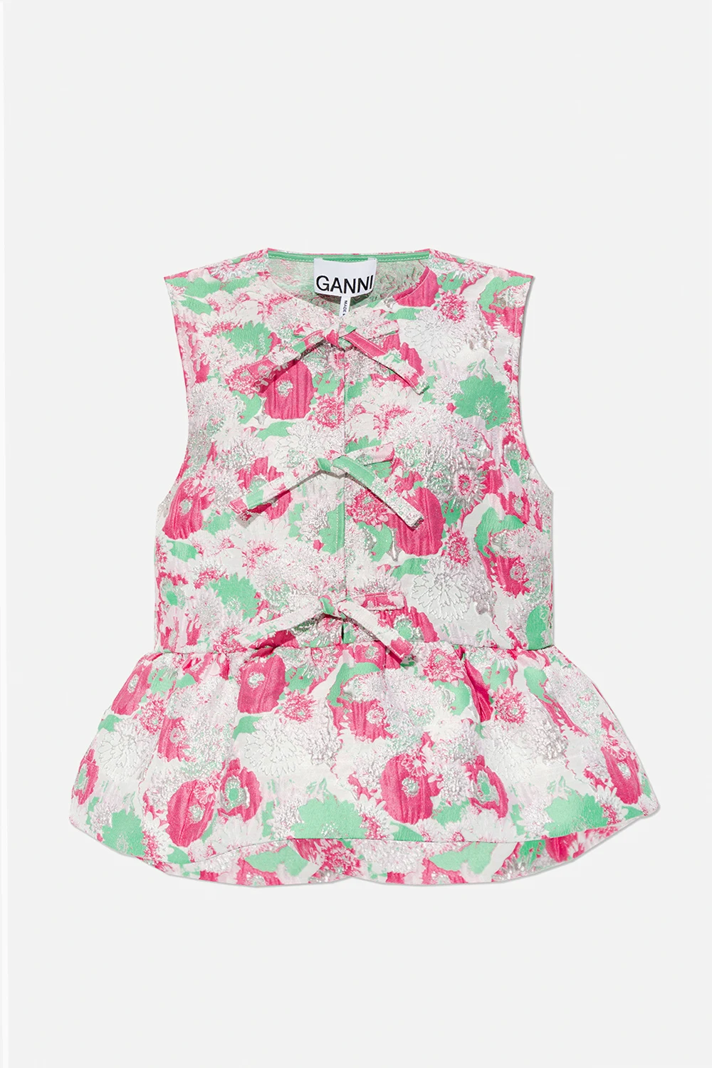 Top with floral motif