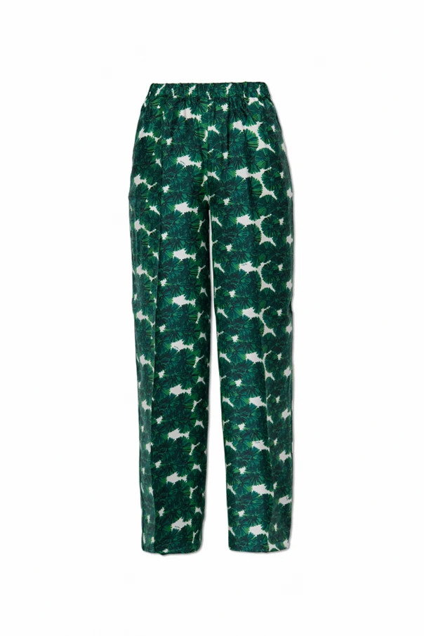 GREEN Silk trousers "Morena"