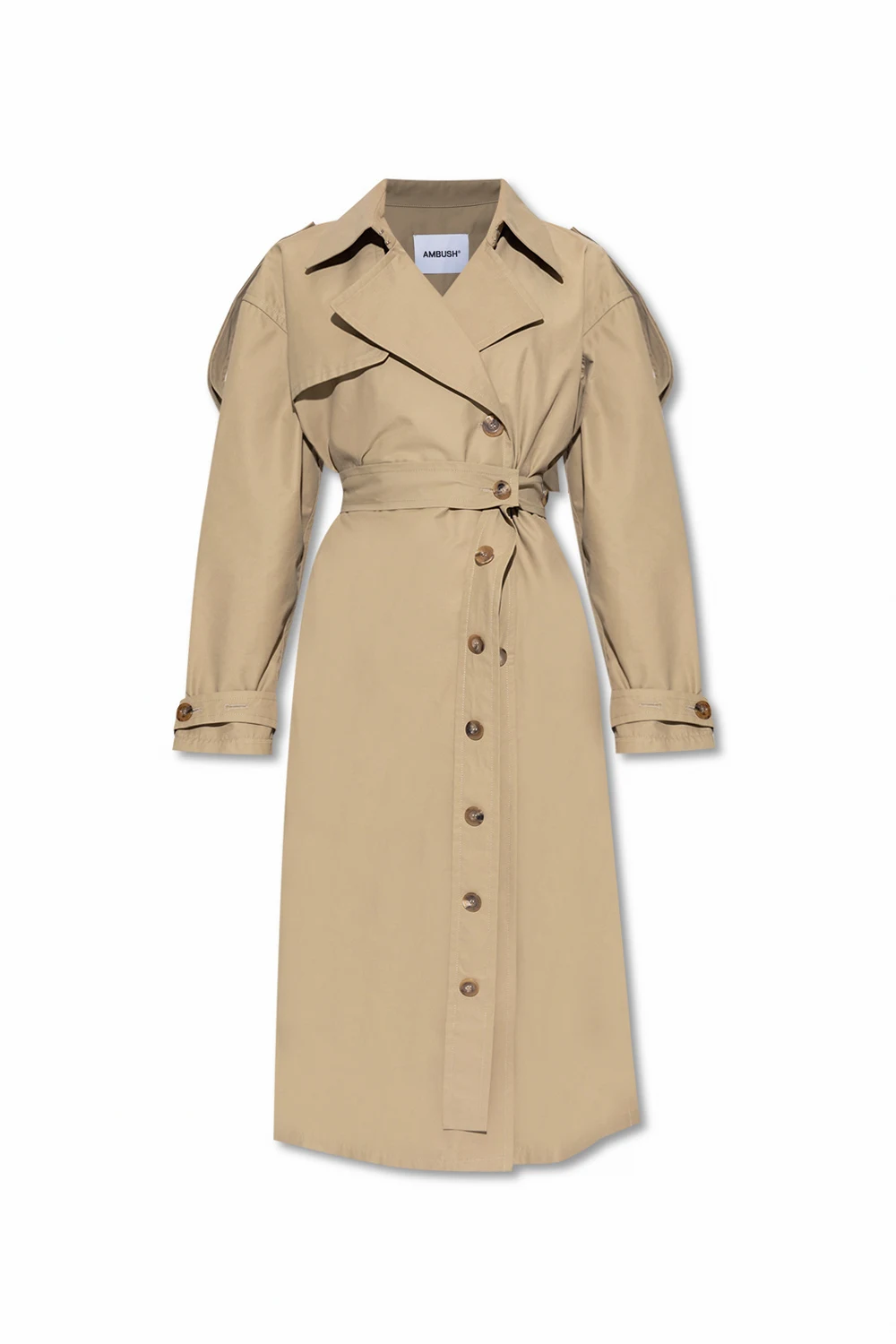 beige Trench coat with slits