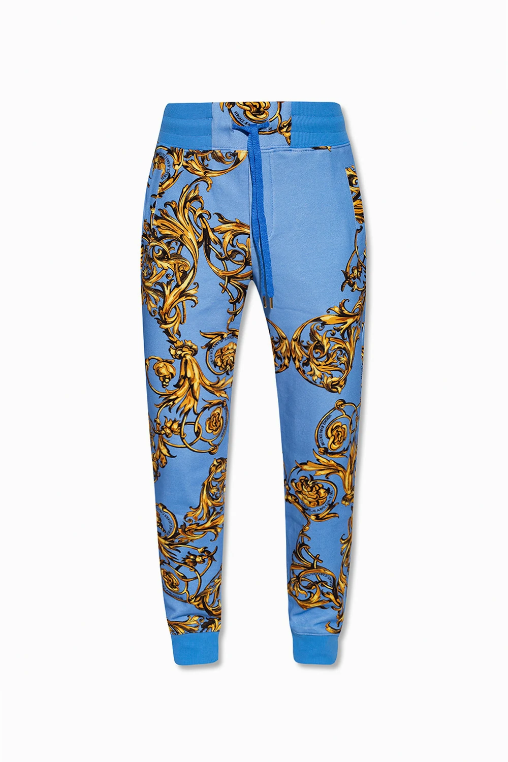 BLUE Barocco-printed sweatpants