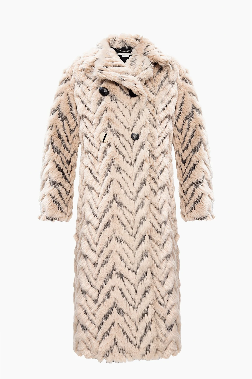 beige Faux fur coat