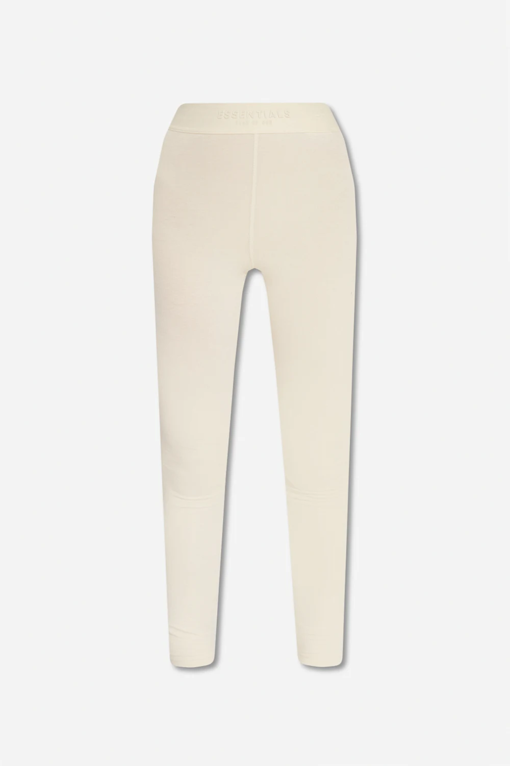 cream Short leggings with logo