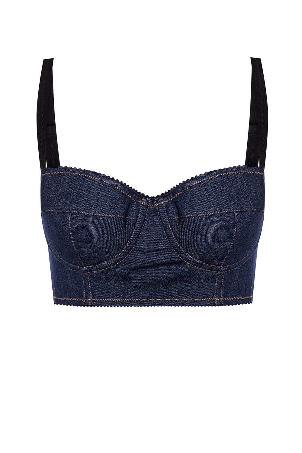 NAVY BLUE Short denim corset