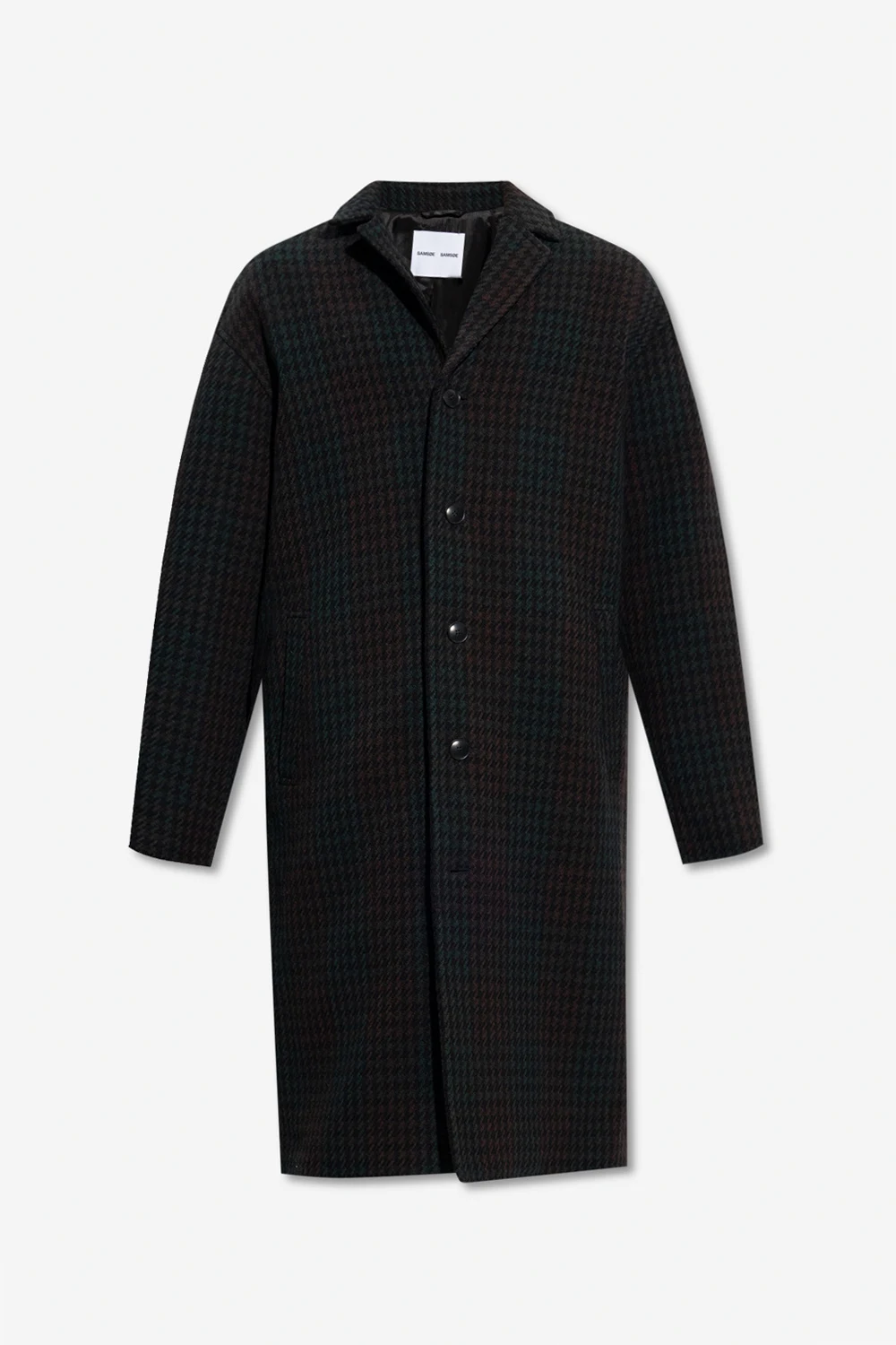 BLACK ‘Stefano’ houndstooth coat