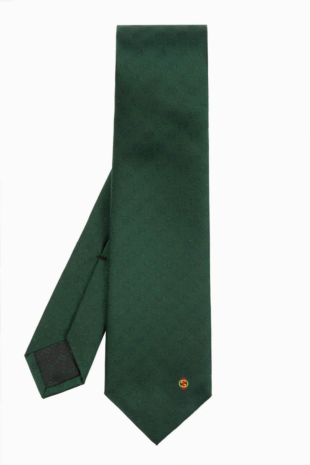 Silk tie with logo