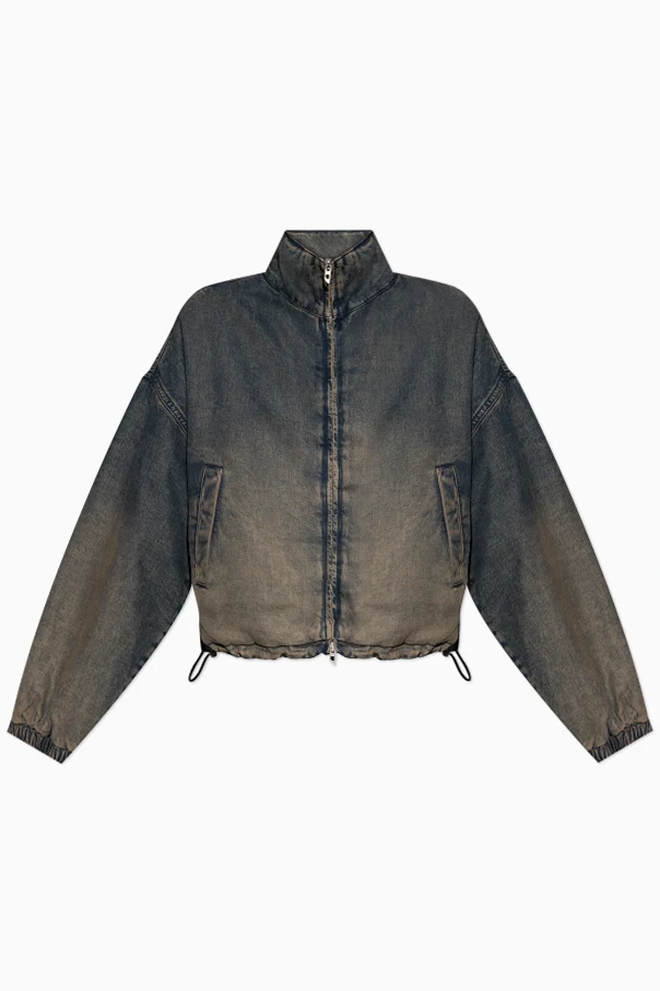 GRANATOWY Kurtka jeansowa `DE-FLOWER-S`