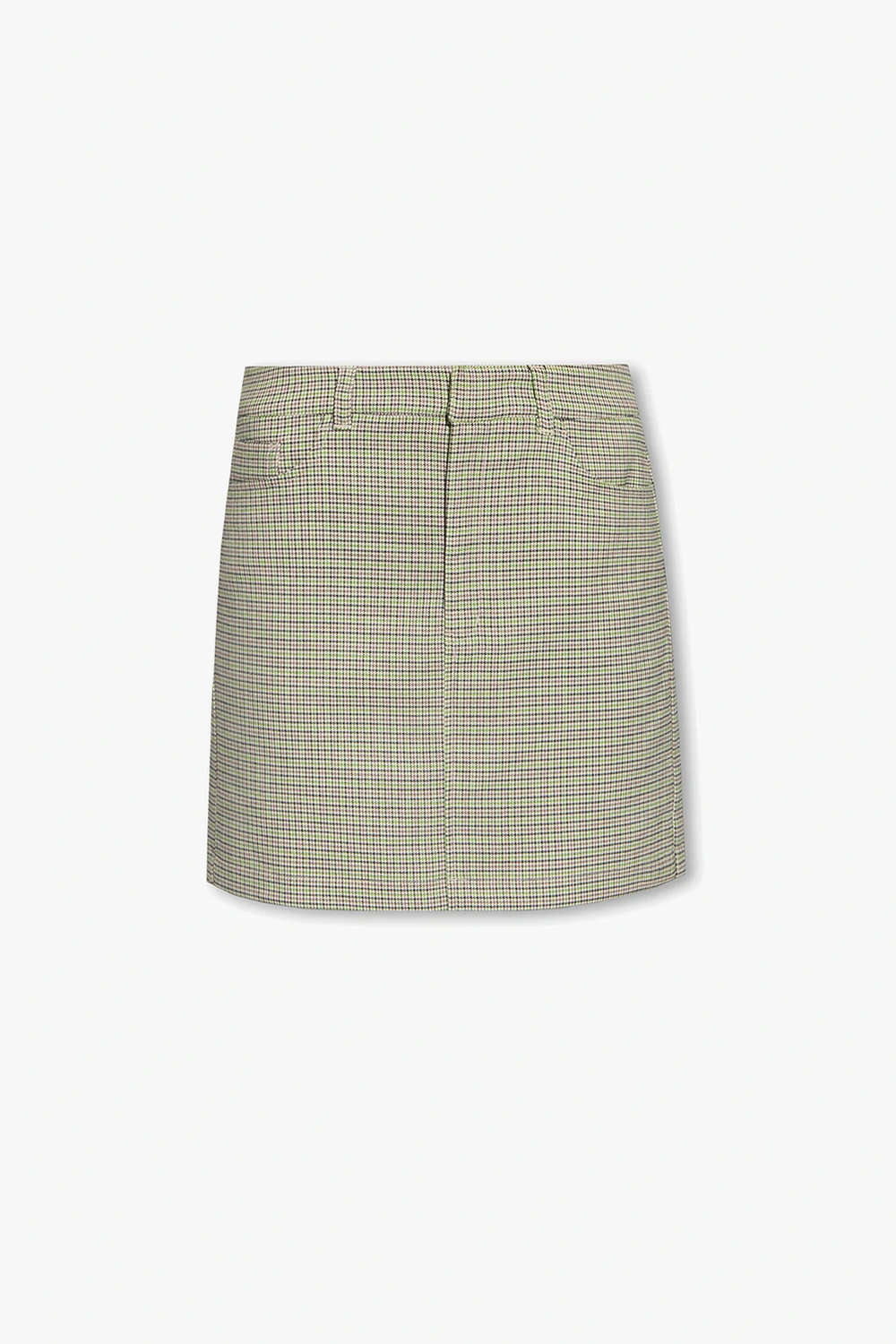 GREEN ‘CinnaGZ’ houndstooth mini skirt