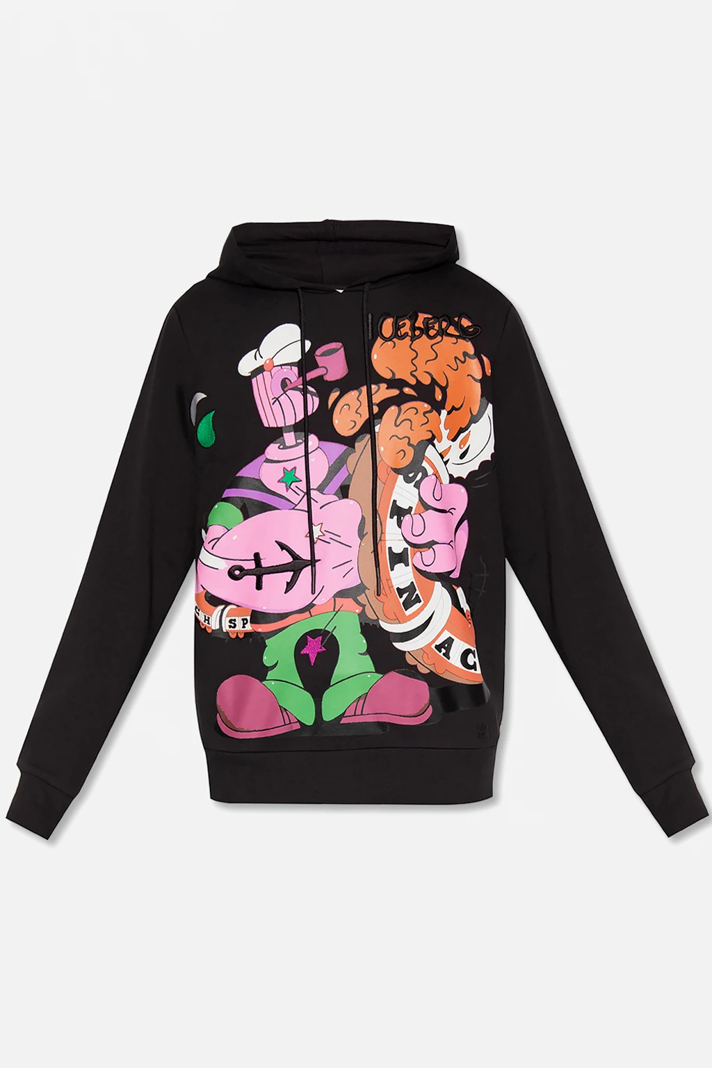 BLACK Printed hoodie