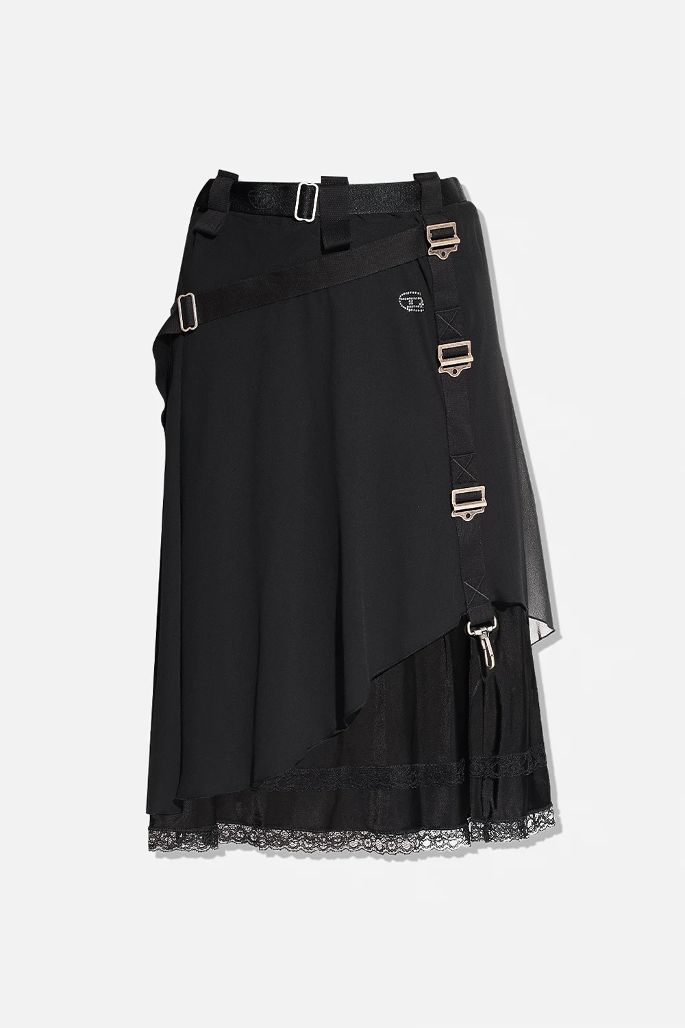 BLACK ‘O-LEILANI’ asymmetrical skirt