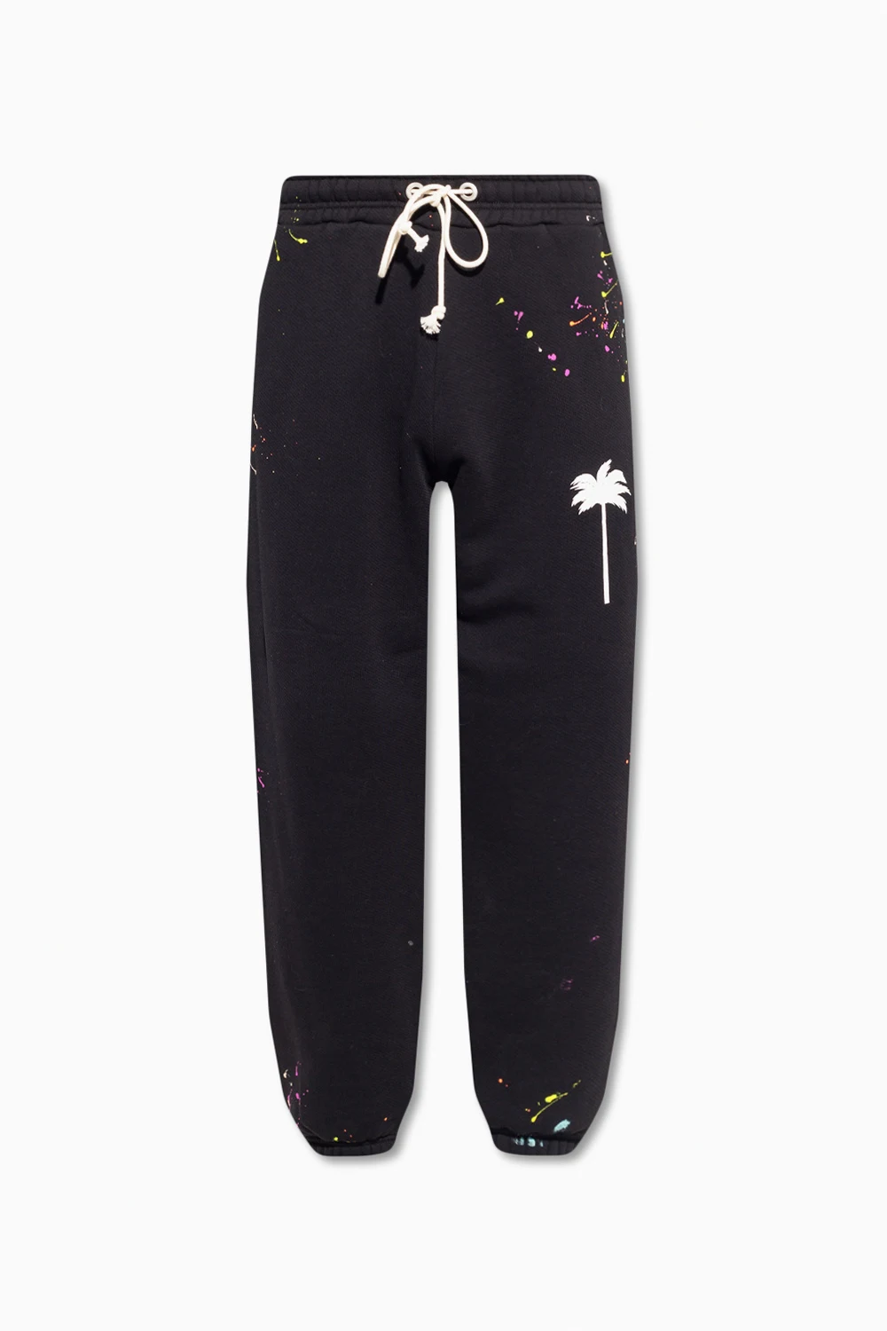 BLACK Paint-splattered sweatpants