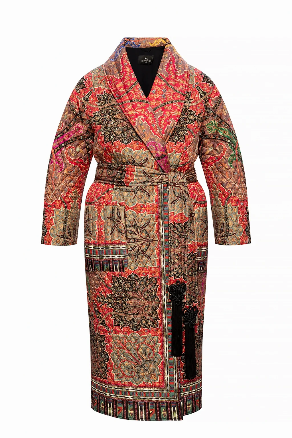 Silk coat with belt