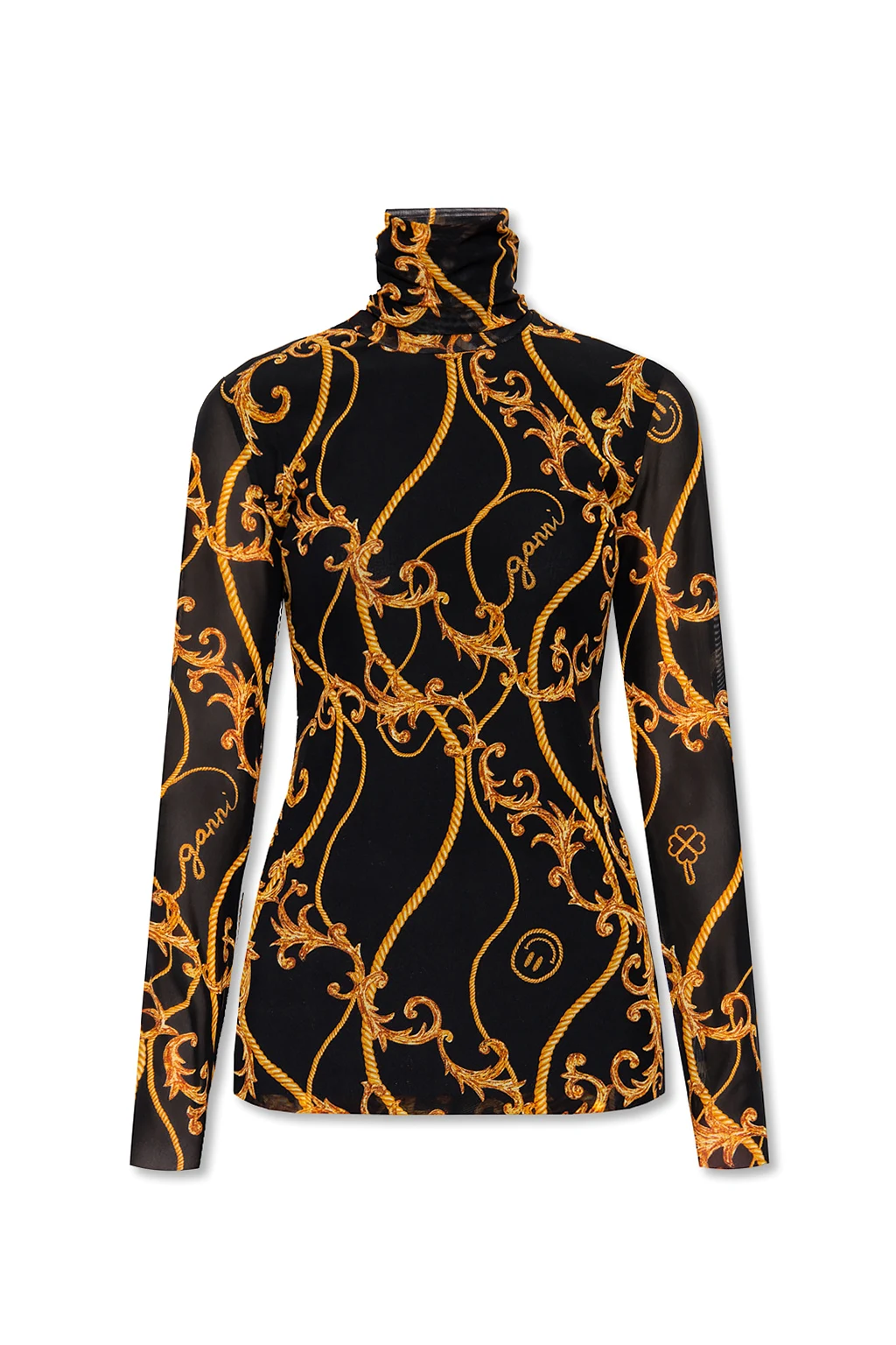 Patterned rollneck top