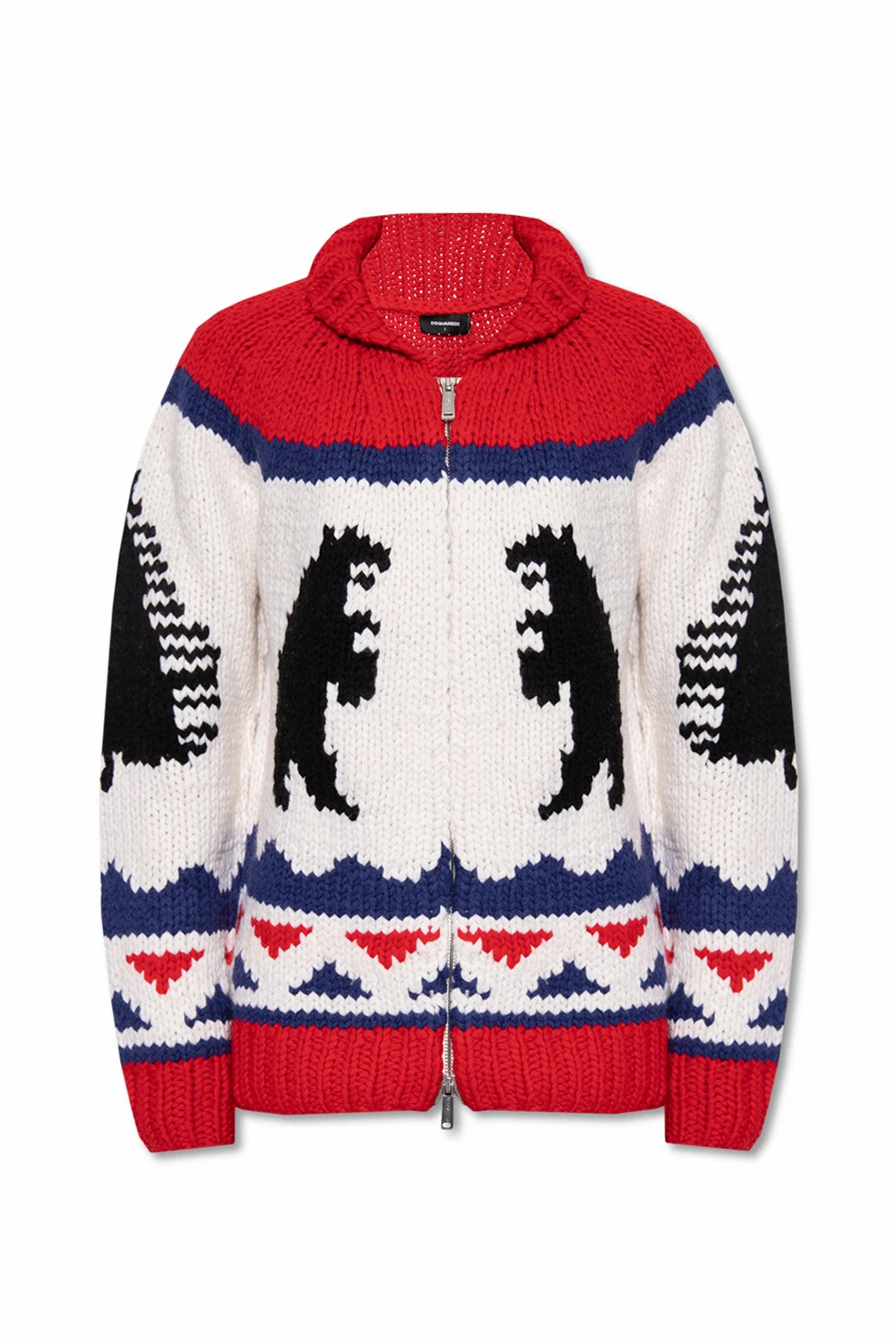 RED Patterned cardigan
