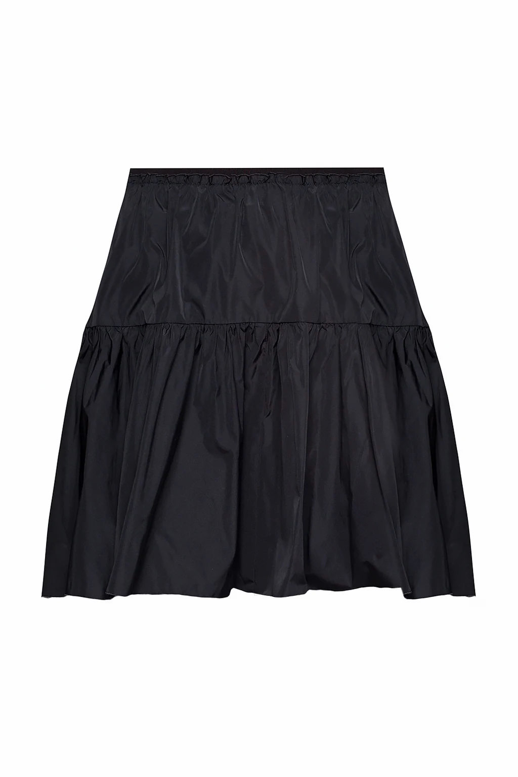 BLACK Skirt with asymmetrical hem