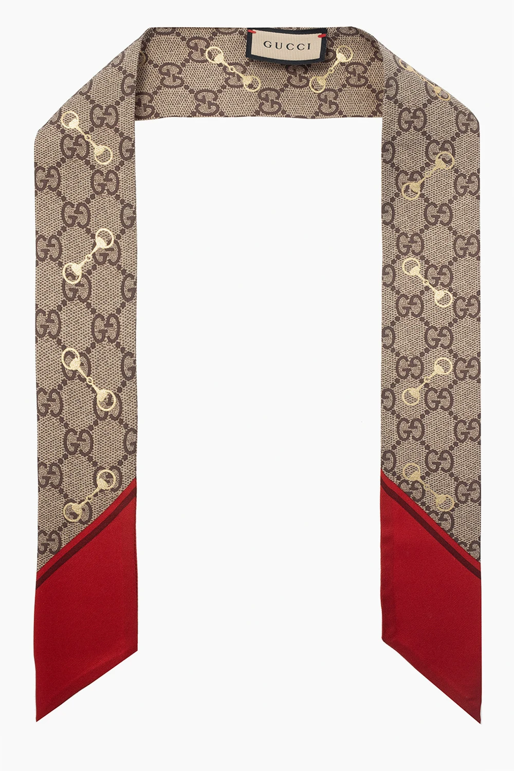 beige Scarf with logo