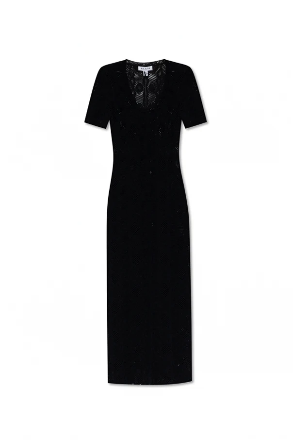 SCHWARZ Kleid mit kurzen Ärmeln