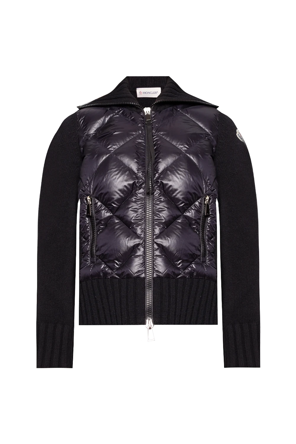 Logo-patched turtleneck sweater