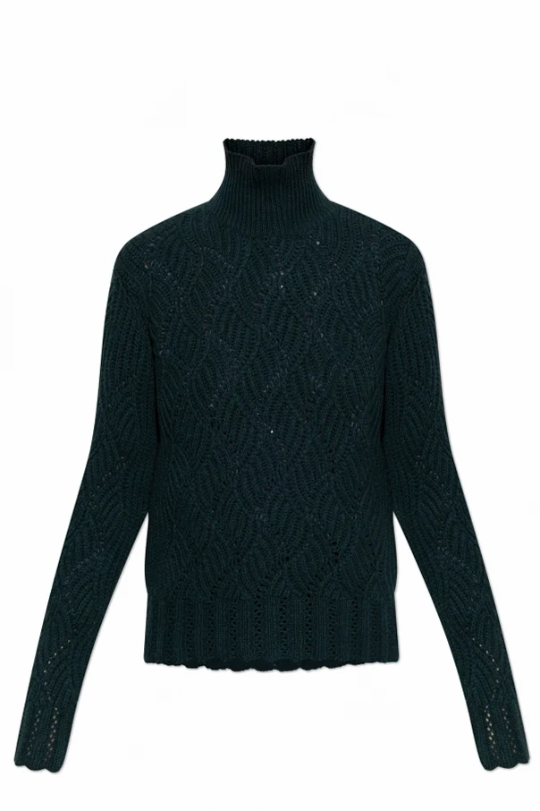 ZIELONY Kaszmirowy golf