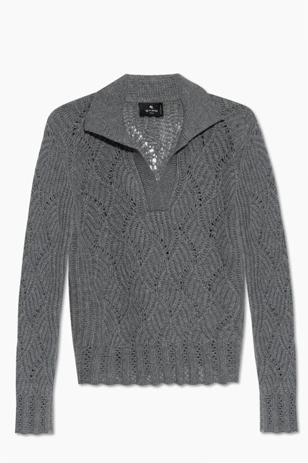 GRAU Kaschmirpullover mit Kragen