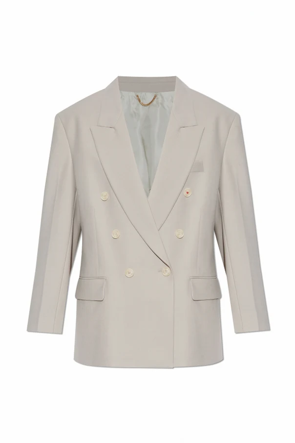 GRAU Blazer mit Wollbesatz