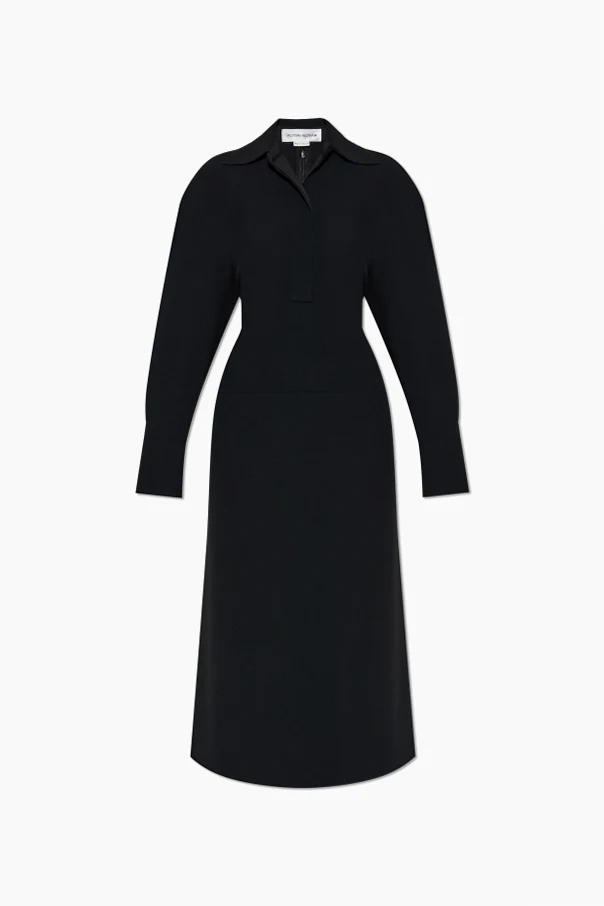 SCHWARZ Kleid mit Kragen