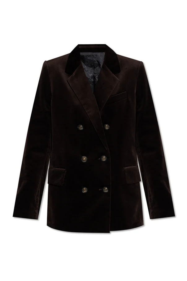 BRĄZOWY Welurowa marynarka `Vaska`