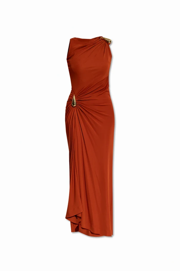 BRAUN Kleid mit dekorativen Applikationen