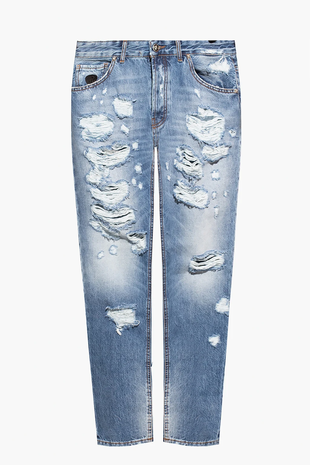 Raw-edge jeans
