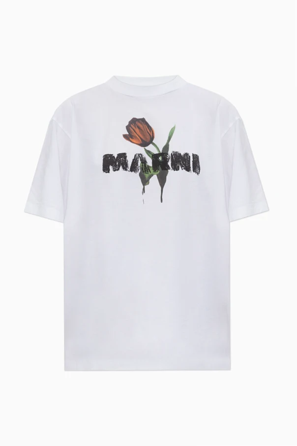 WEISS T-Shirt mit Logo