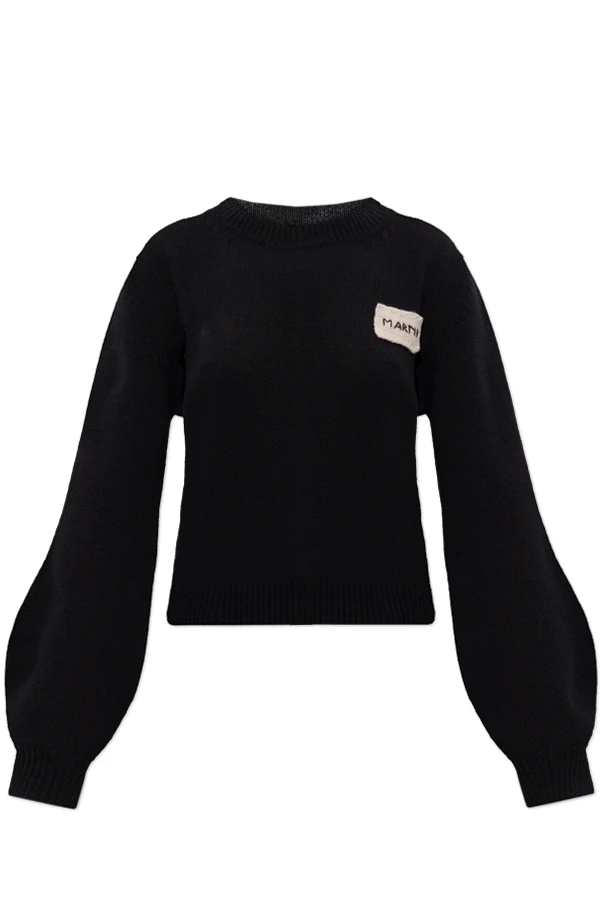 SCHWARZ Pullover mit Logo