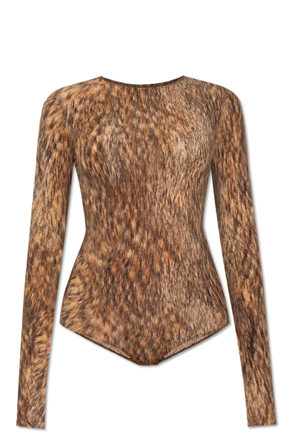 BRĄZOWY Body z motywem zwierzęcym