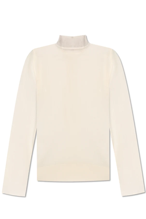 CREME Seidenrollkragenpullover