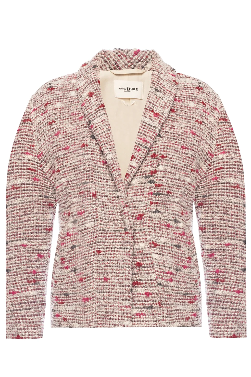Tweed jacket with belt