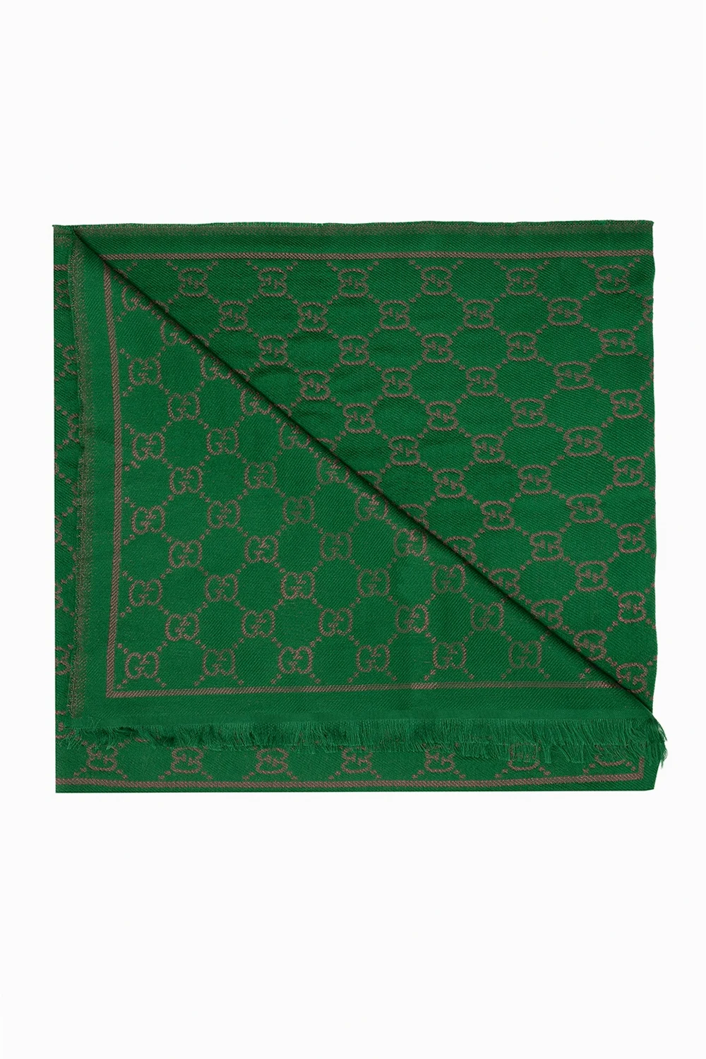 GREEN Scarf with logo